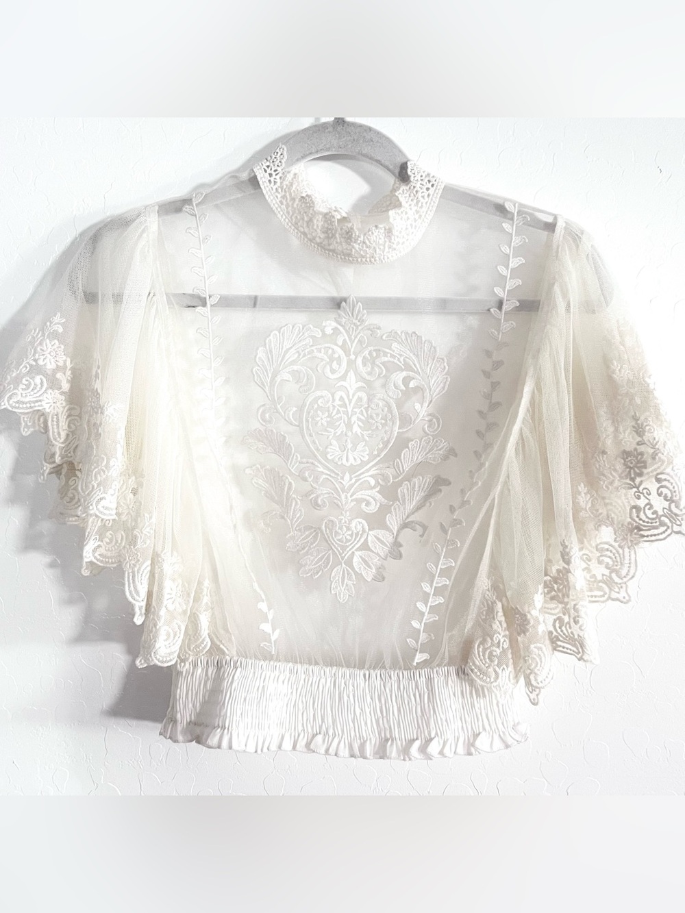 Victorian White Lace Top